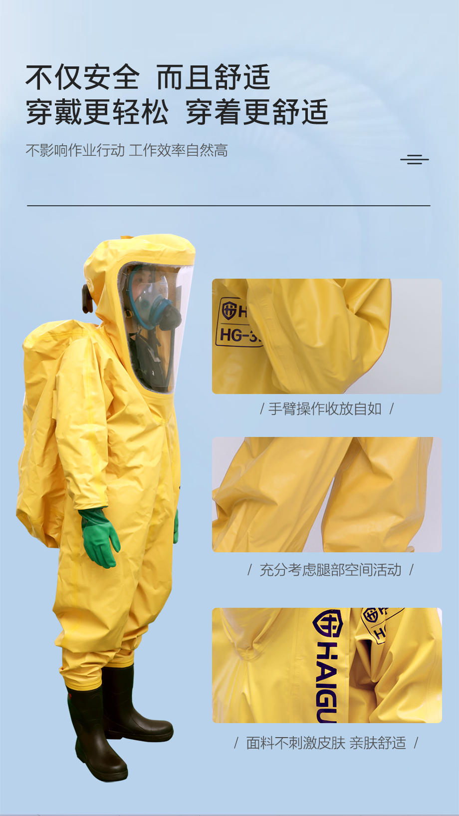 海固HG-3NF喷射液密型化学防护服 内置全封闭 （不含空气呼吸器）
