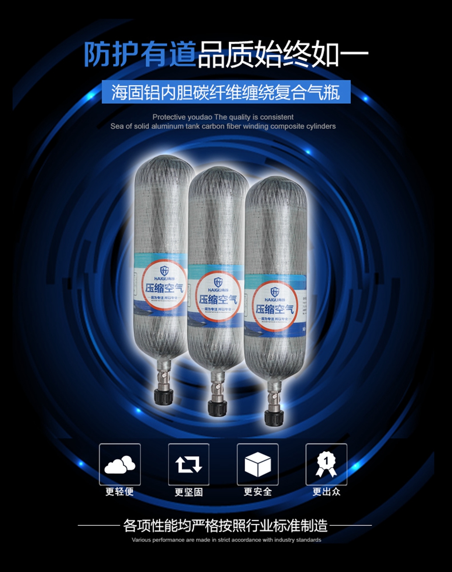 海固HG-GB-RHZKF9/30-双瓶他救 正压式空气呼吸器 9L双瓶他救