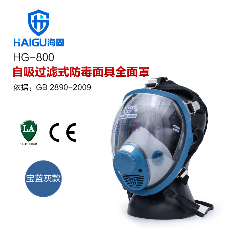 喷漆防毒防尘面具 工业防毒面具 海固800全面罩