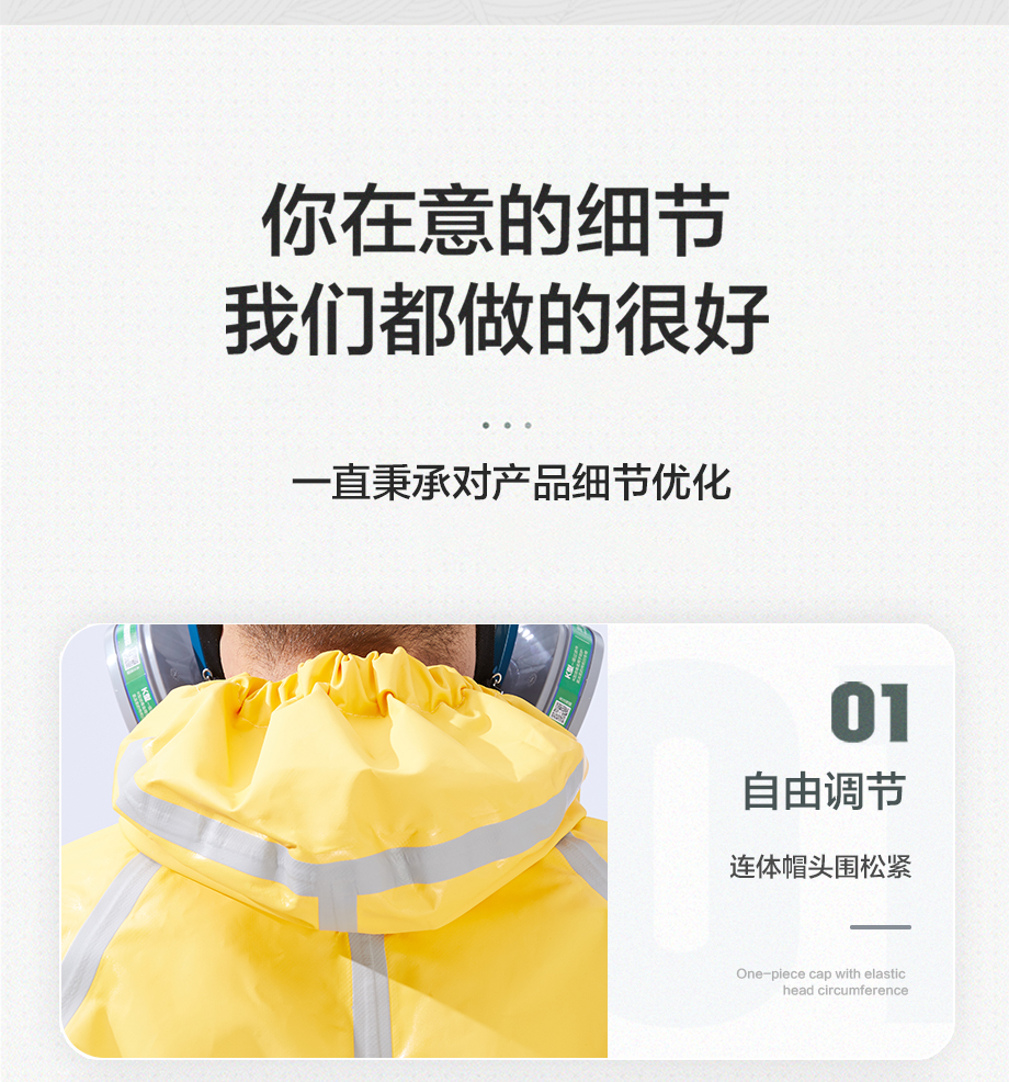 海固FH-2WP半封闭轻型防化服 外置二级防化服（黄色款）