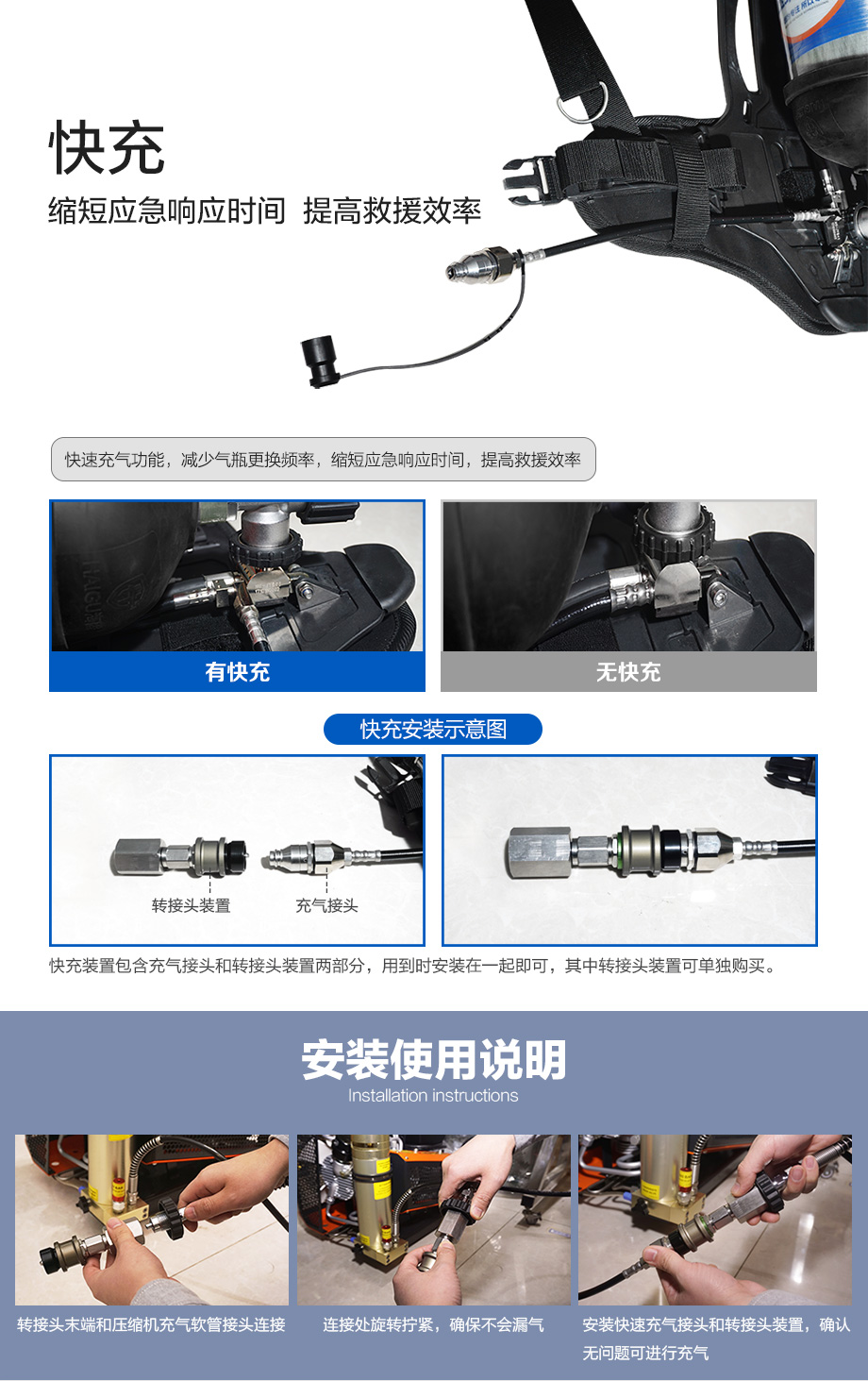 海固RHZKF9/30 正压式空气呼吸器 远程通讯+抬头显示+快充装置