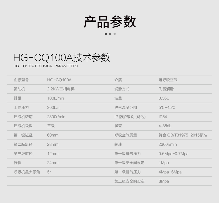 新款海固HG-CQ100A高压压缩机 正压式空气呼吸器充气泵