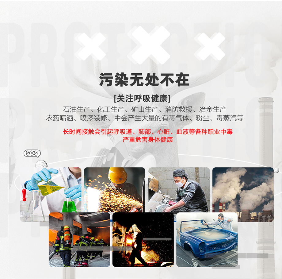 海固HG-600防毒面具半面罩 喷漆 化工 防有毒气体、粉尘、毒蒸汽等