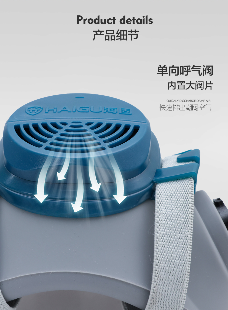 防尘毒套装 海固600半面罩+P-E-1酸性气体滤毒盒+滤棉+滤棉盖
