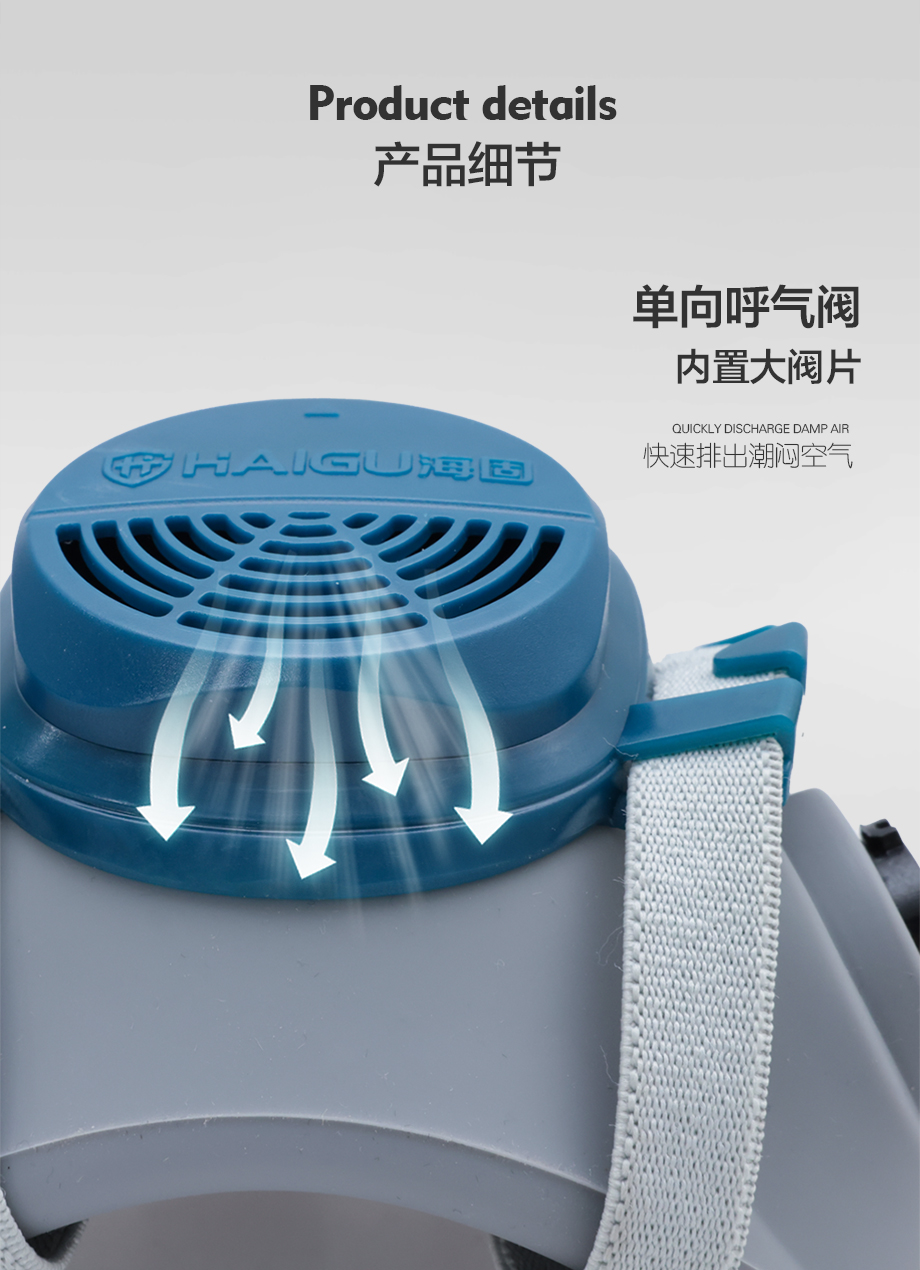 防尘毒套装 海固600半面罩+P-K-1氨气滤毒盒+滤棉+滤棉盖