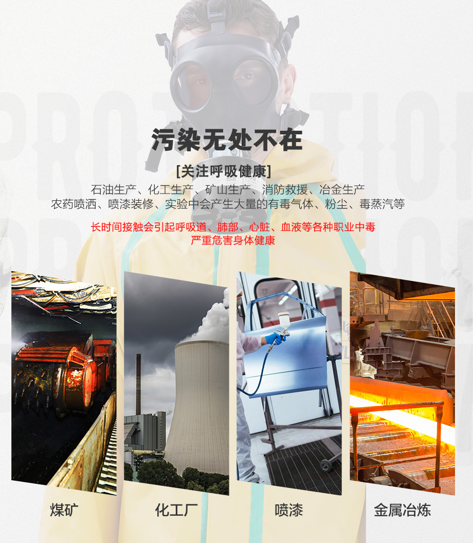 海固700全面罩+HG-ABS/P-H2S-2滤毒罐 硫化氢活性炭防毒面具