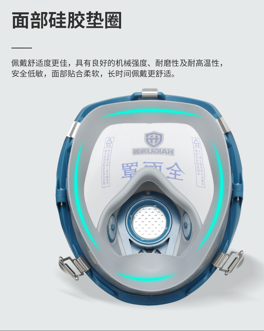 海固800全面罩+HG-ABS/P-H2S-3滤毒罐 硫化氢气体防护套装