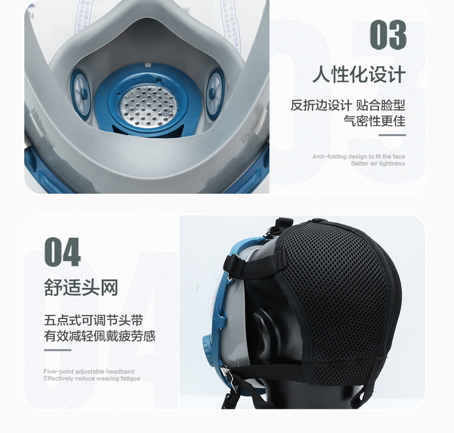 海固800D全面罩+KP100/KP95/KP90油性及非油性颗粒物滤棉 防尘套装
