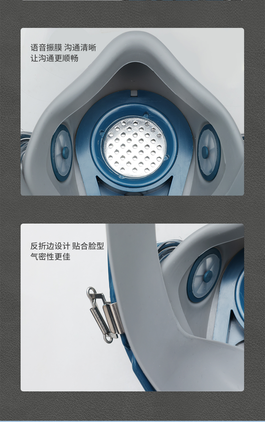 海固800D全面罩+多功能滤毒盒+N2190滤棉+T形滤棉盖 防尘防毒套装