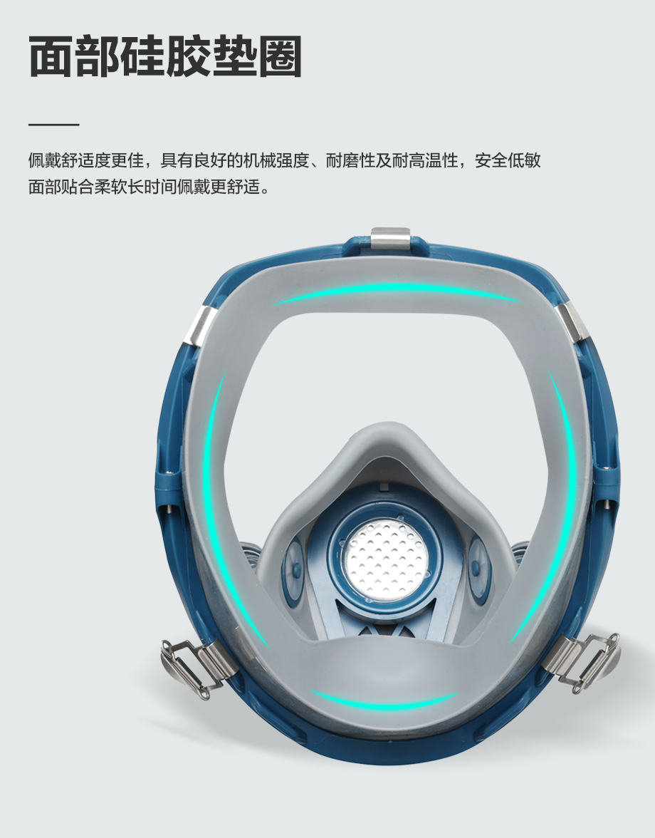海固800D全面罩+HG-ABS/P-E-2滤毒罐 酸性气体防护套装