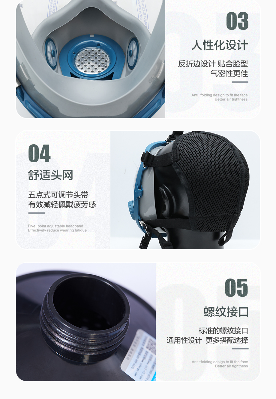 海固800D全面罩+HG-ABS/P-K-2滤毒罐 氨气防毒面具套装