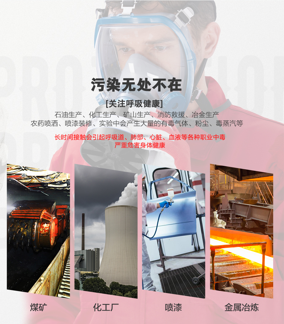 海固800D全面罩+HG-ABS/P-Hg-3滤毒罐  水银防护专用防毒面具套装