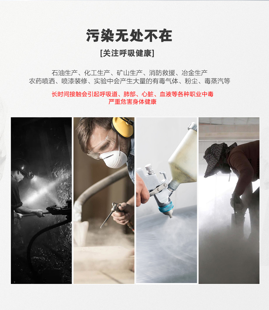 海固911全面罩+D-A/B/E/K/H2S-2滤毒罐 综合防毒气 活性炭面具