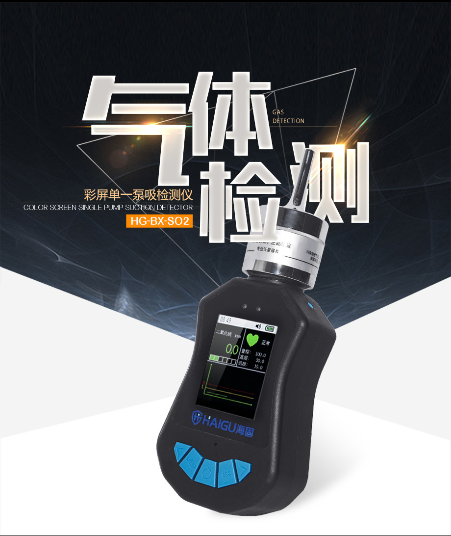 海固HG-BX-SO2二氧化硫彩屏单一泵吸式气体检测仪